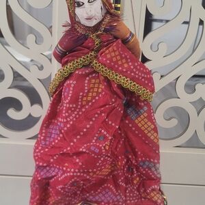 Vibrant Red Puppet Wall Hanging Decor